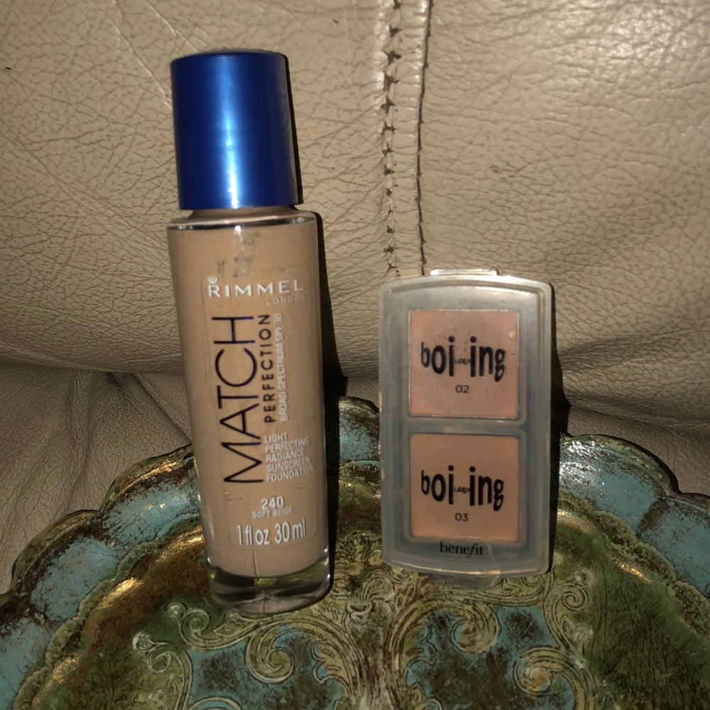 Rimmel match perfection foundation, Benfit Boi-ing
